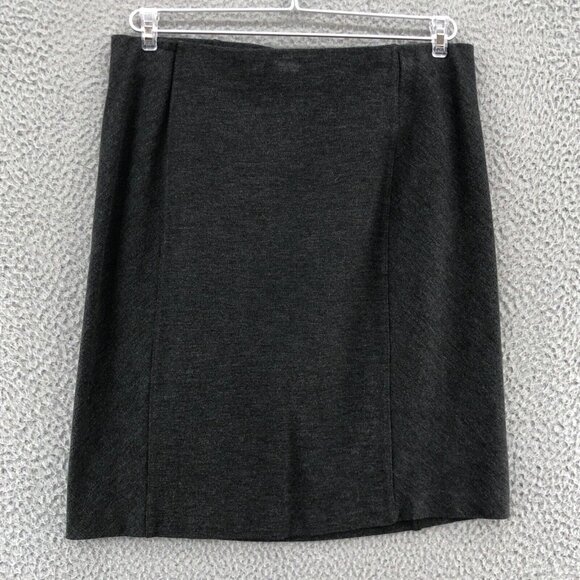 J. Jill Dresses & Skirts - J Jill Skirt Womens Small Gray Ponte Stretch Knee Length Straight Pencil Pull On